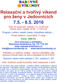 Relaxačně tvořivý víkend pro ženy v Jedovnicích - plakát pdf